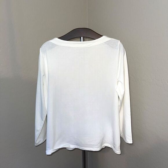 RAFAELLA Bell Sleeve Knit Top in Snow White Size XL NEW - Picture 6 of 12